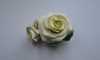 Sponka do vlasů Bílé růže Délka je 9 cm, ruční práce, polymerní hlína